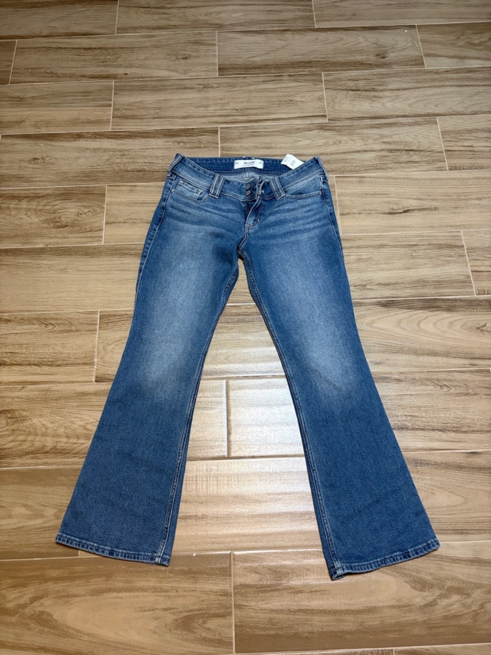 Hollister Women's Blue Low-Rise Boot Jeans - Faded Indigo